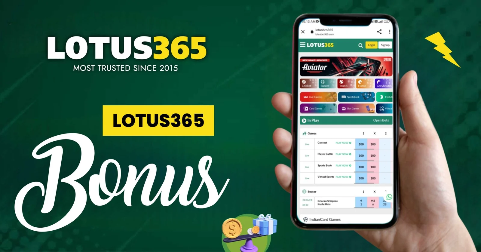 Lotus365 Bonuses